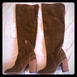 Suede over the knee boots